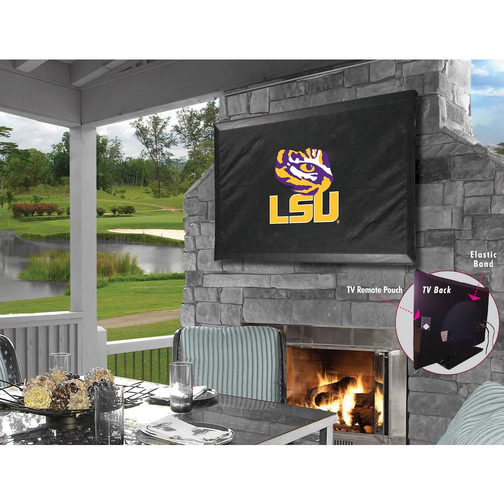 Louisiana State TV Cover (TV sizes 60"-65") by Covers by HBS. Picture 1