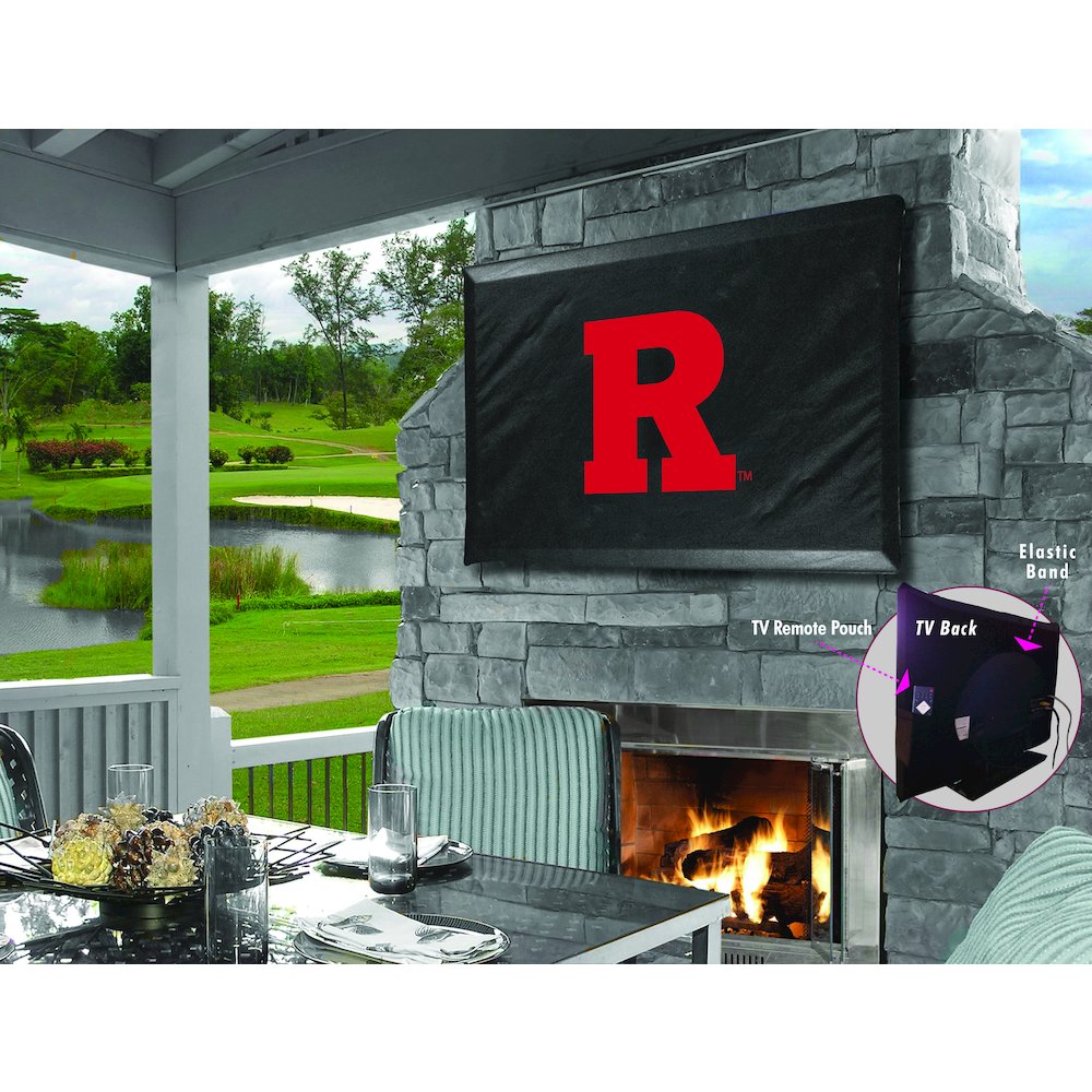 Rutgers TV Cover (TV sizes 60"-65") by Covers by HBS. Picture 1