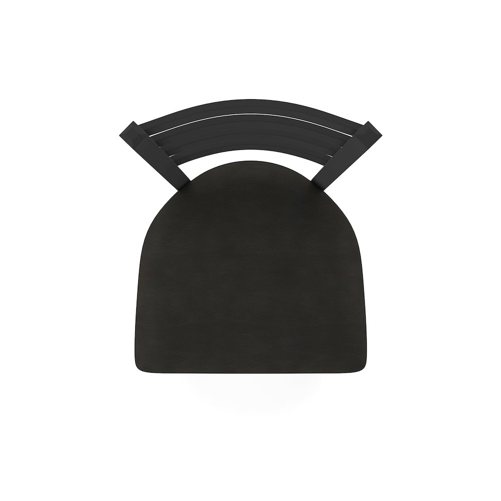 400 Jackie 18" Chair with Black Wrinkle Finish and Canter Espresso Seat. Picture 2