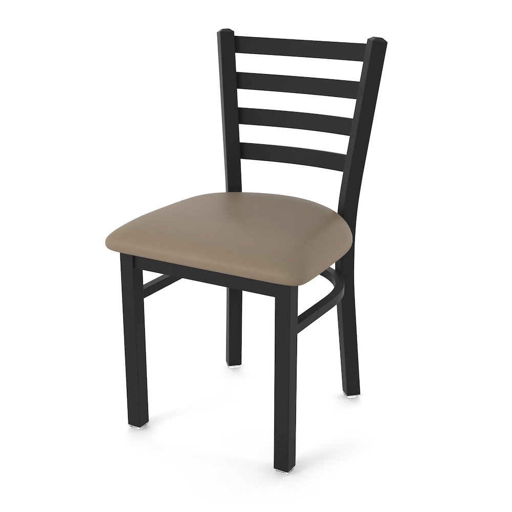 400 Jackie 18" Chair with Black Wrinkle Finish and Canter Earth Seat. Picture 1