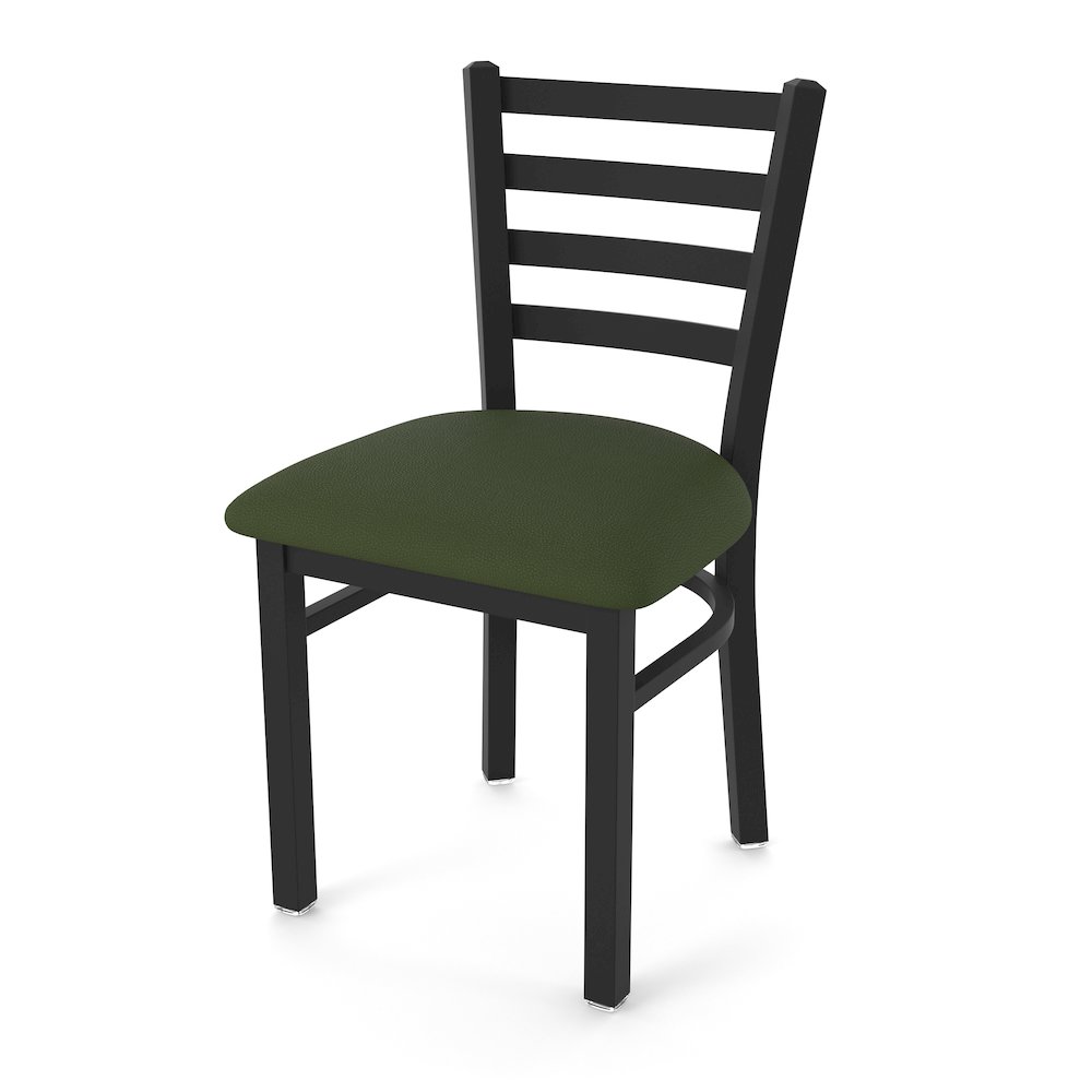 400 Jackie 18" Chair with Black Wrinkle Finish and Canter Pine Seat. Picture 1