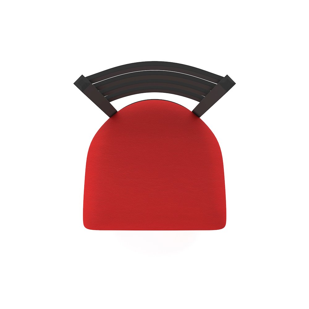 400 Jackie 18" Chair with Black Wrinkle Finish and Canter Red Seat. Picture 2
