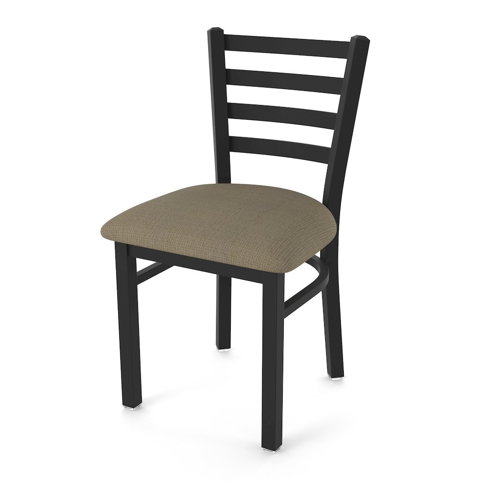 400 Jackie 18" Chair with Black Wrinkle Finish and Graph Cork Seat. Picture 1