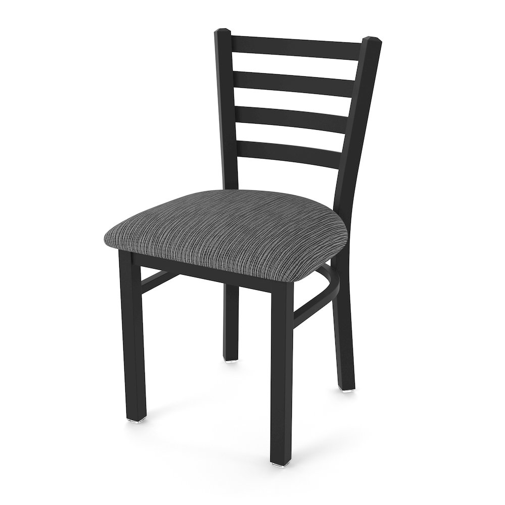 400 Jackie 18" Chair with Black Wrinkle Finish and Graph Coal Seat. Picture 1