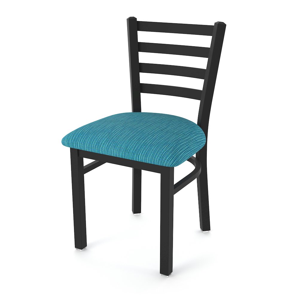 400 Jackie 18" Chair with Black Wrinkle Finish and Graph Tidal Seat. Picture 1