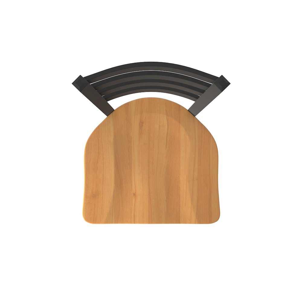 400 Jackie 18" Chair with Black Wrinkle Finish and Medium Maple Seat. Picture 2