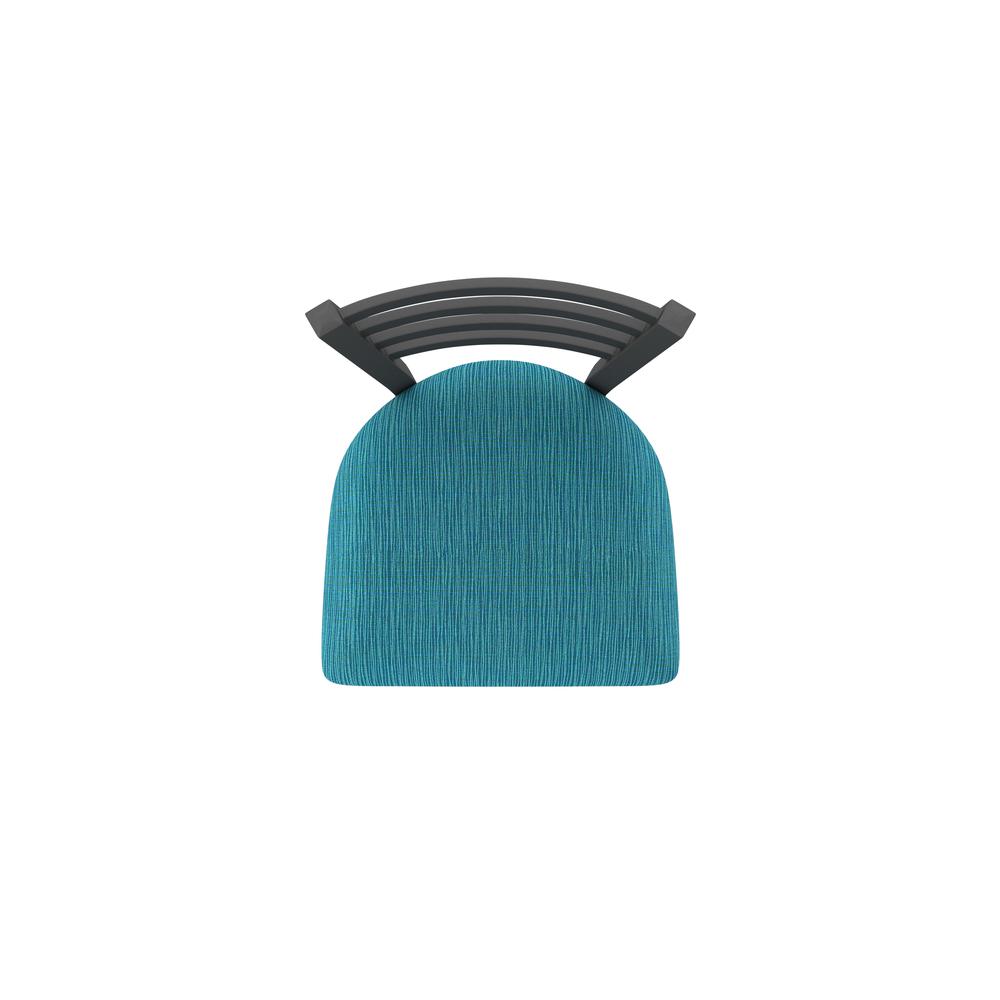 410 Jackie 36" Swivel Bar Stool with Pewter Finish and Graph Tidal Seat. Picture 3