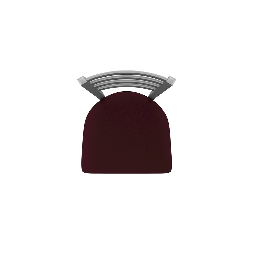 410 Jackie Stainless Steel 36" Swivel Bar Stool with Canter Bordeaux Seat. Picture 3