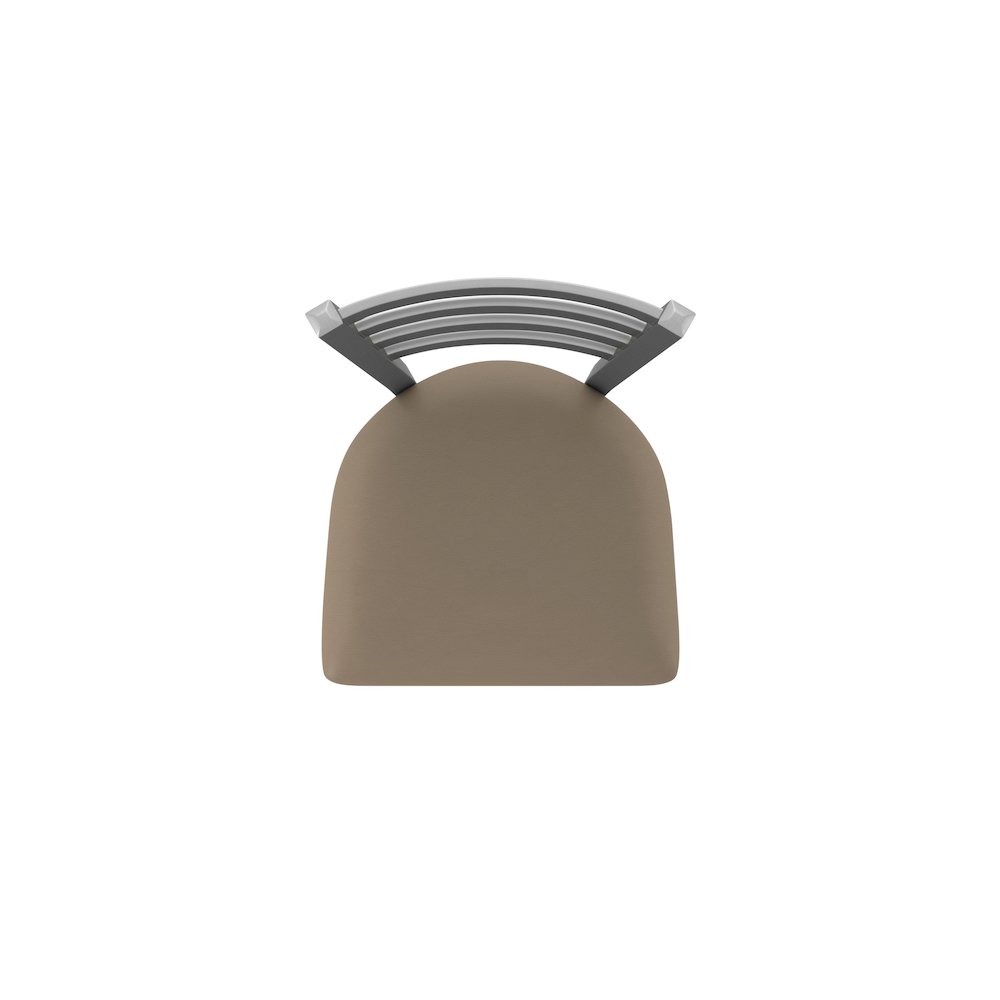 410 Jackie Stainless Steel 36" Swivel Bar Stool with Canter Earth Seat. Picture 3