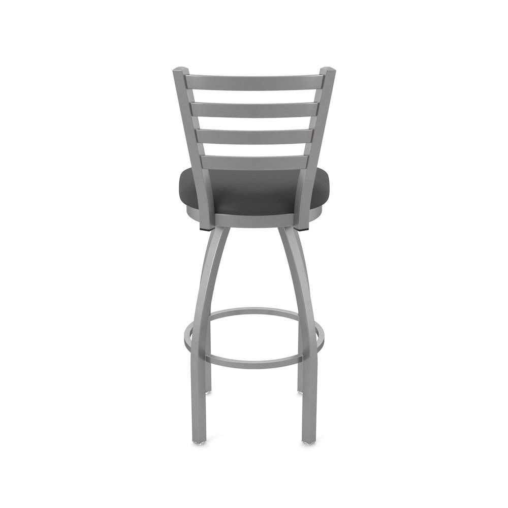 410 Jackie Stainless Steel 36" Swivel Bar Stool with Canter Iron Seat. Picture 6