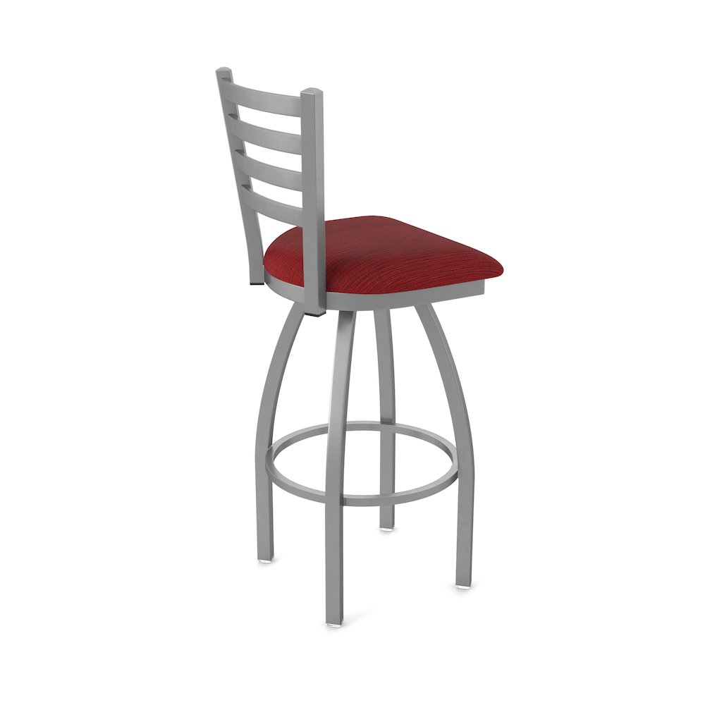 410 Jackie Stainless Steel 36" Swivel Bar Stool with Graph Ruby Seat. Picture 2