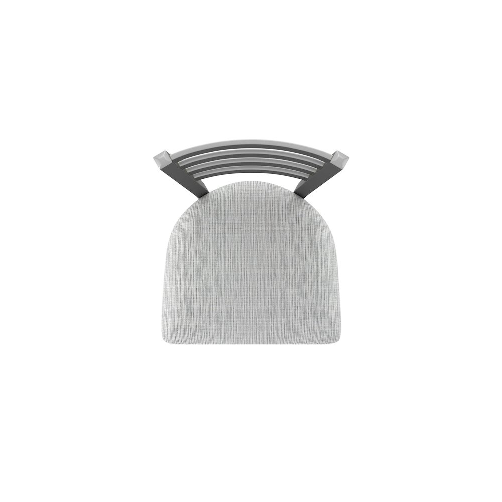 410 Jackie Stainless Steel 36" Swivel Bar Stool with Graph Alpine Seat. Picture 3