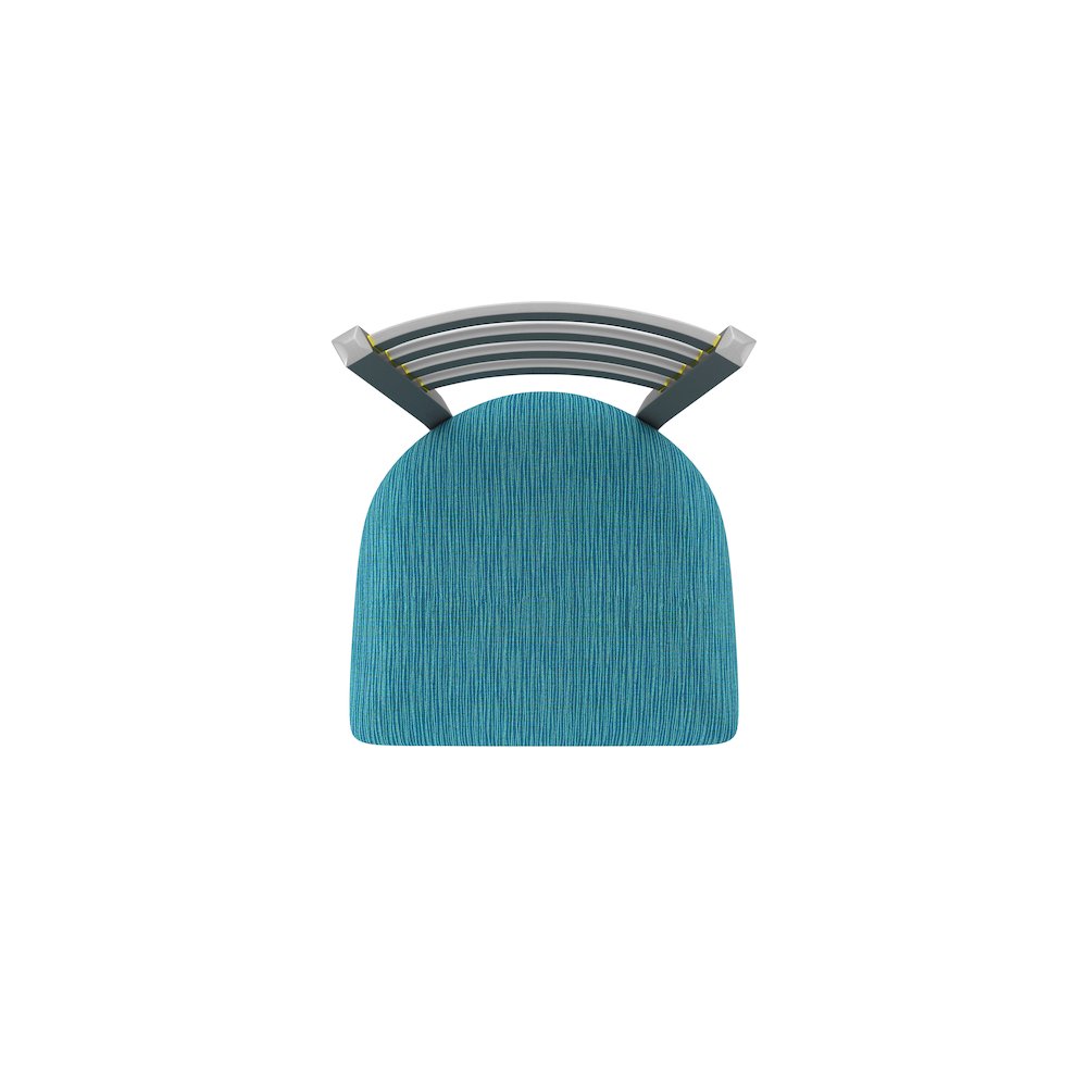 410 Jackie Stainless Steel 25" Swivel Counter Stool with Graph Tidal Seat. Picture 3