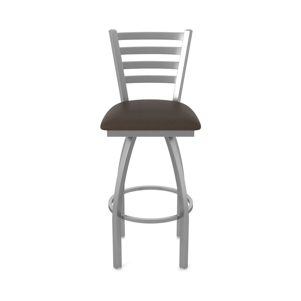 410 Jackie Stainless Steel 36" Swivel Bar Stool with Rein Coffee Seat. Picture 5