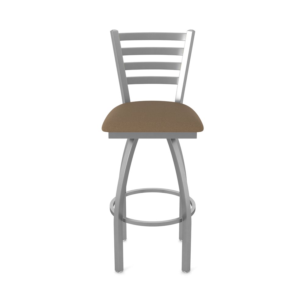 410 Jackie Stainless Steel 36" Swivel Bar Stool with Rein Thatch Seat. Picture 5