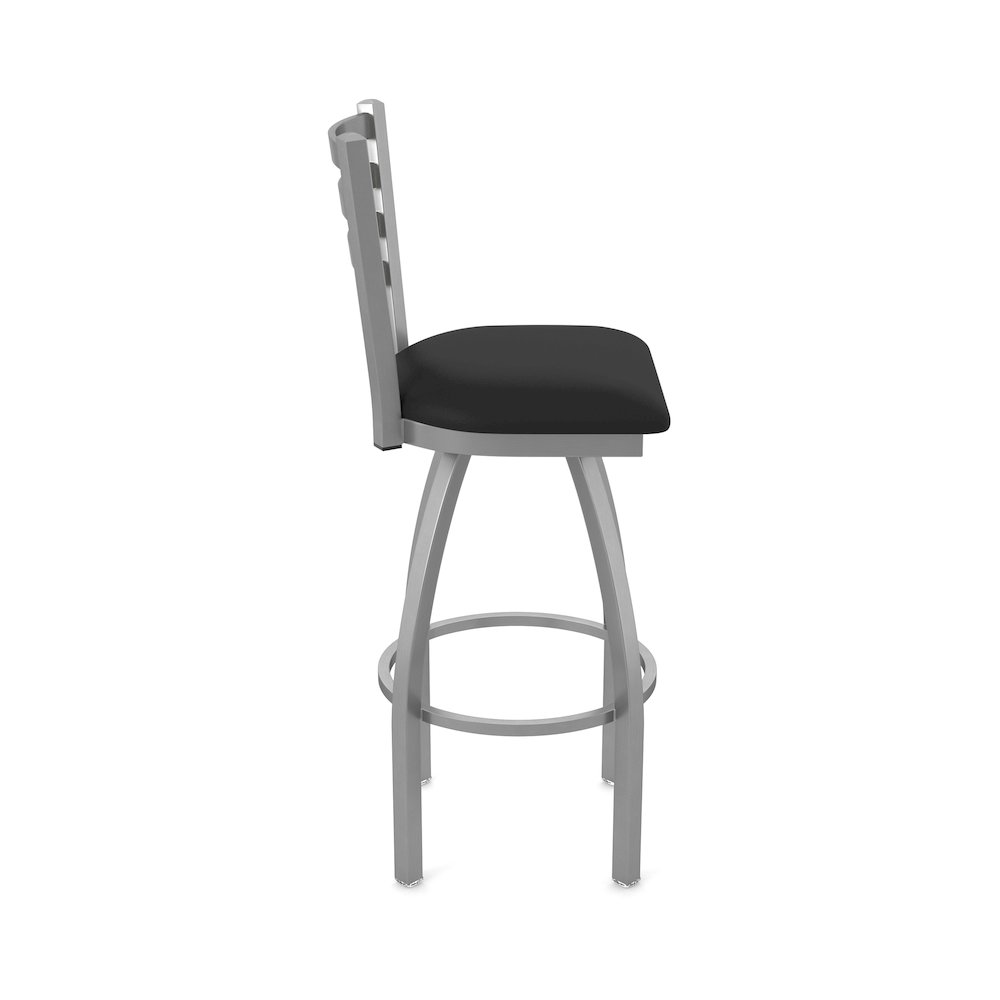 410 Jackie Stainless Steel 25" Swivel Counter Stool with Black Vinyl Seat. Picture 4