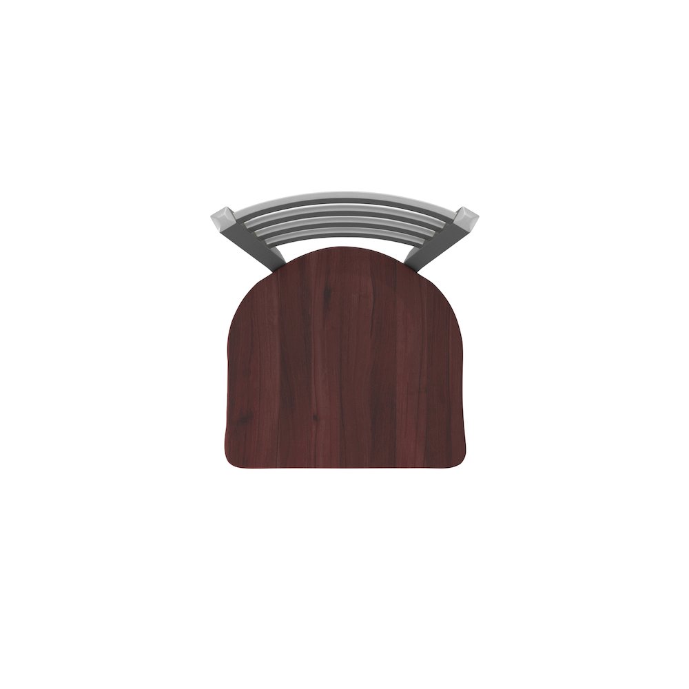 410 Jackie Stainless Steel 25" Swivel Counter Stool with Dark Cherry Maple Seat. Picture 3