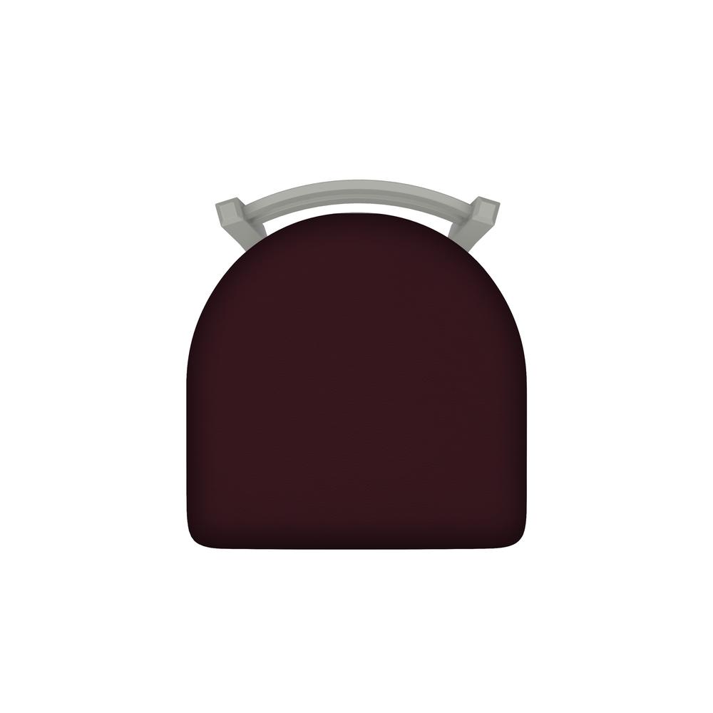 411 Jackie 30" Low Back Swivel Bar Stool with Anodized Nickel Finish and Canter Bordeaux Seat. Picture 3