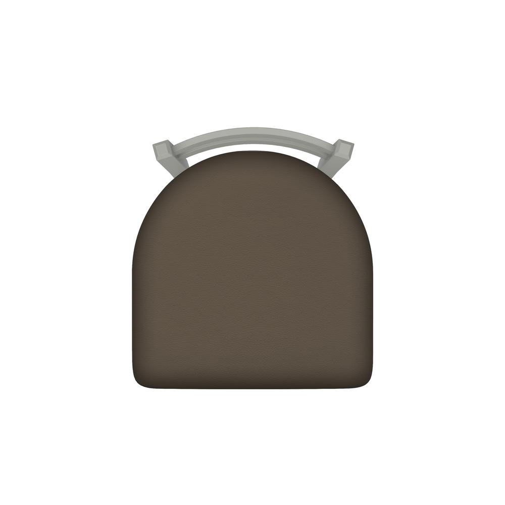 411 Jackie 30" Low Back Swivel Bar Stool with Anodized Nickel Finish and Canter Earth Seat. Picture 3