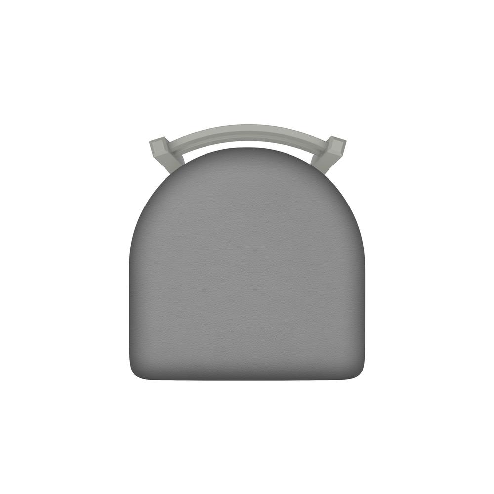 411 Jackie 30" Low Back Swivel Bar Stool with Anodized Nickel Finish and Canter Folkstone Grey Seat. Picture 3