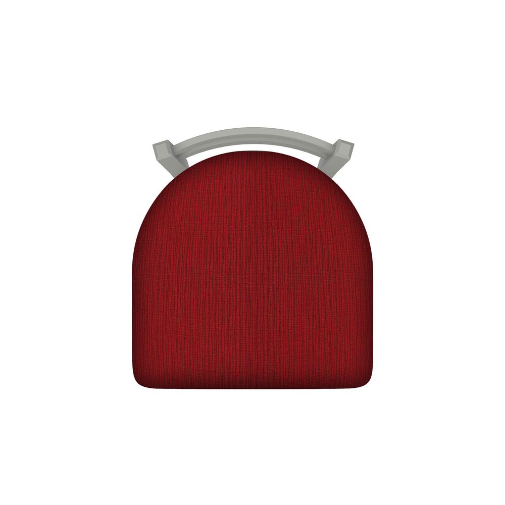 411 Jackie 30" Low Back Swivel Bar Stool with Anodized Nickel Finish and Graph Ruby Seat. Picture 3