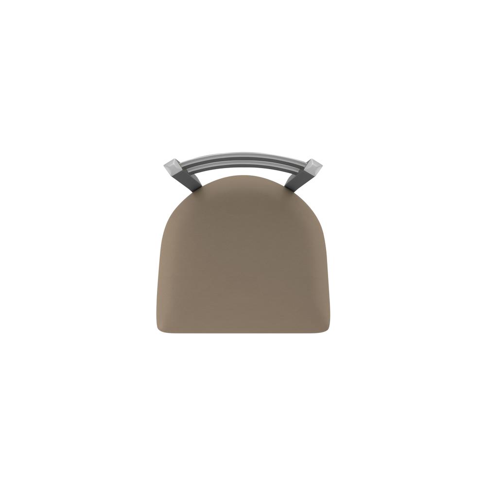 411 Jackie Low Back Stainless Steel 25" Swivel Counter Stool with Canter Earth Seat. Picture 3