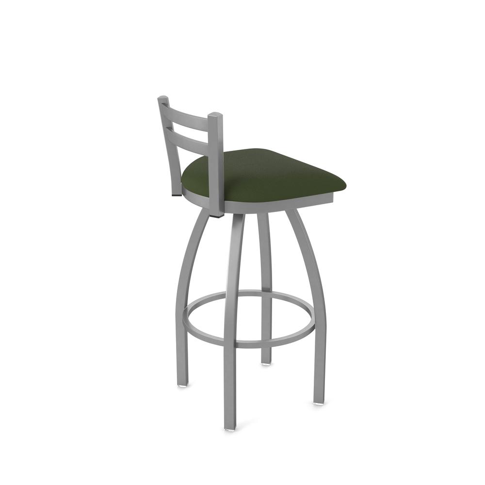 411 Jackie Low Back Stainless Steel 25" Swivel Counter Stool with Canter Pine Seat. Picture 2