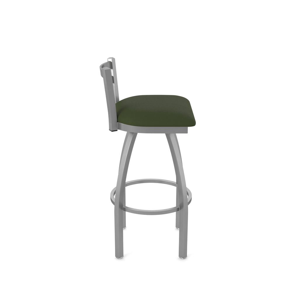 411 Jackie Low Back Stainless Steel 25" Swivel Counter Stool with Canter Pine Seat. Picture 4