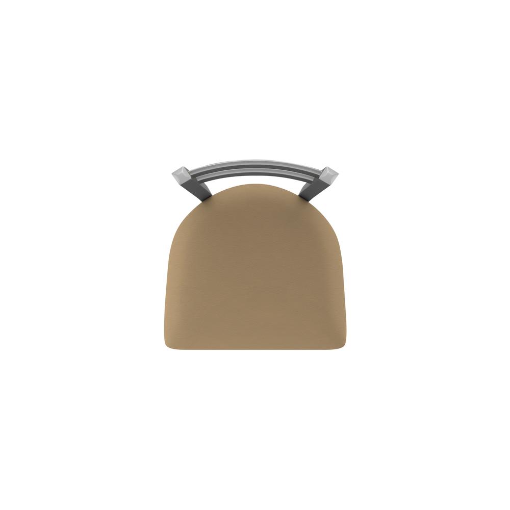 411 Jackie Low Back Stainless Steel 25" Swivel Counter Stool with Canter Sand Seat. Picture 3