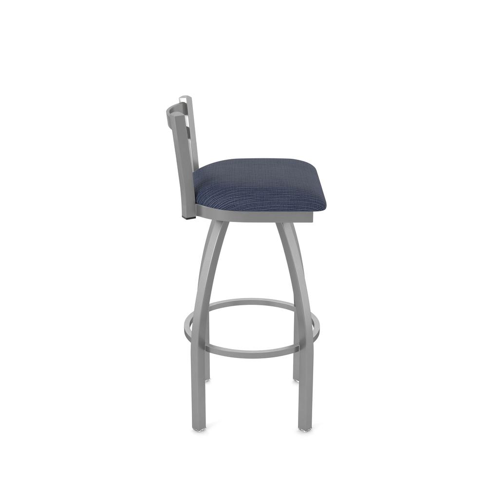 411 Jackie Low Back Stainless Steel 25" Swivel Counter Stool with Graph Anchor Seat. Picture 4