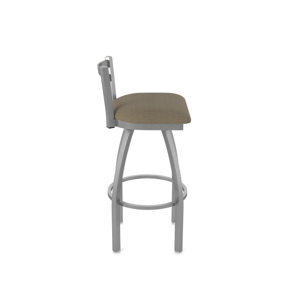 411 Jackie Low Back Stainless Steel 25" Swivel Counter Stool with Graph Cork Seat. Picture 4