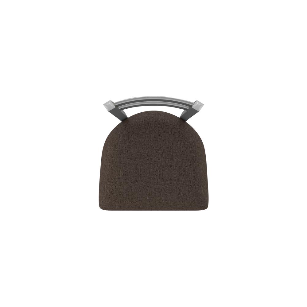 411 Jackie Low Back Stainless Steel 25" Swivel Counter Stool with Rein Coffee Seat. Picture 3