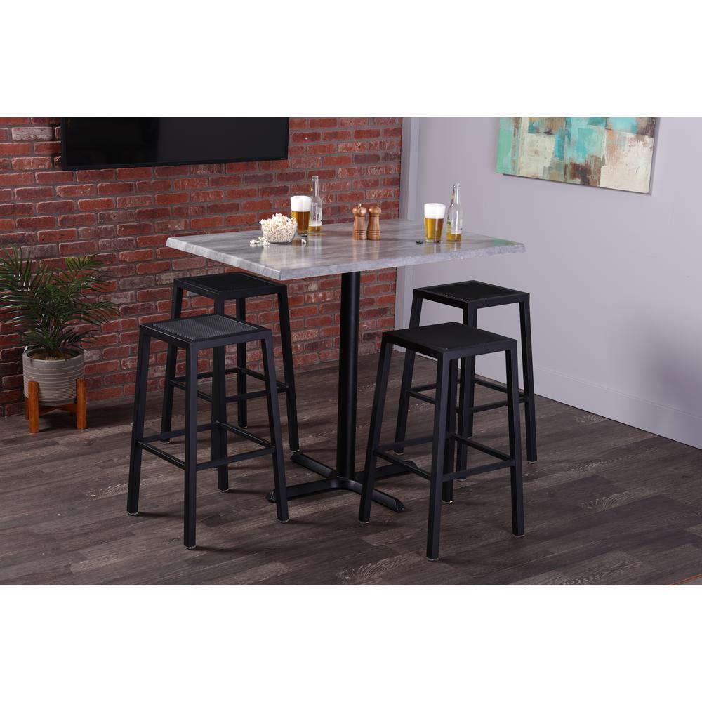 30" Tall OD214 Indoor/Outdoor All-Season Table with 30" Diameter Greystone Top. Picture 3