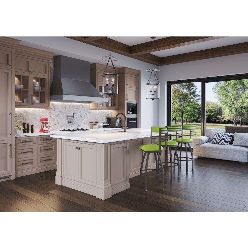 Swivel Counter Stool with Black Wrinkle Finish and Black Vinyl Seat and Back. Picture 9