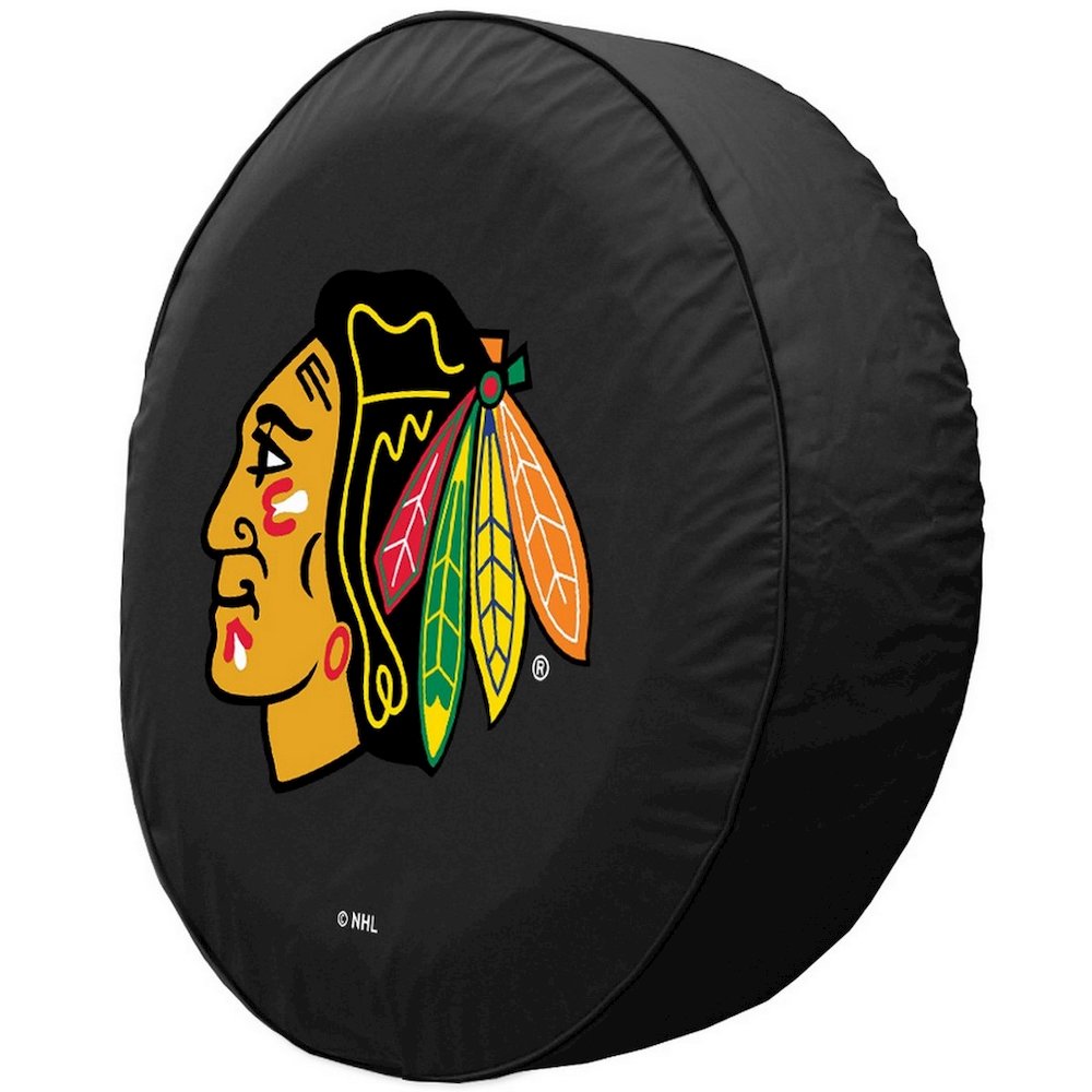 28 x 8 Chicago Blackhawks Tire Cover. Picture 2