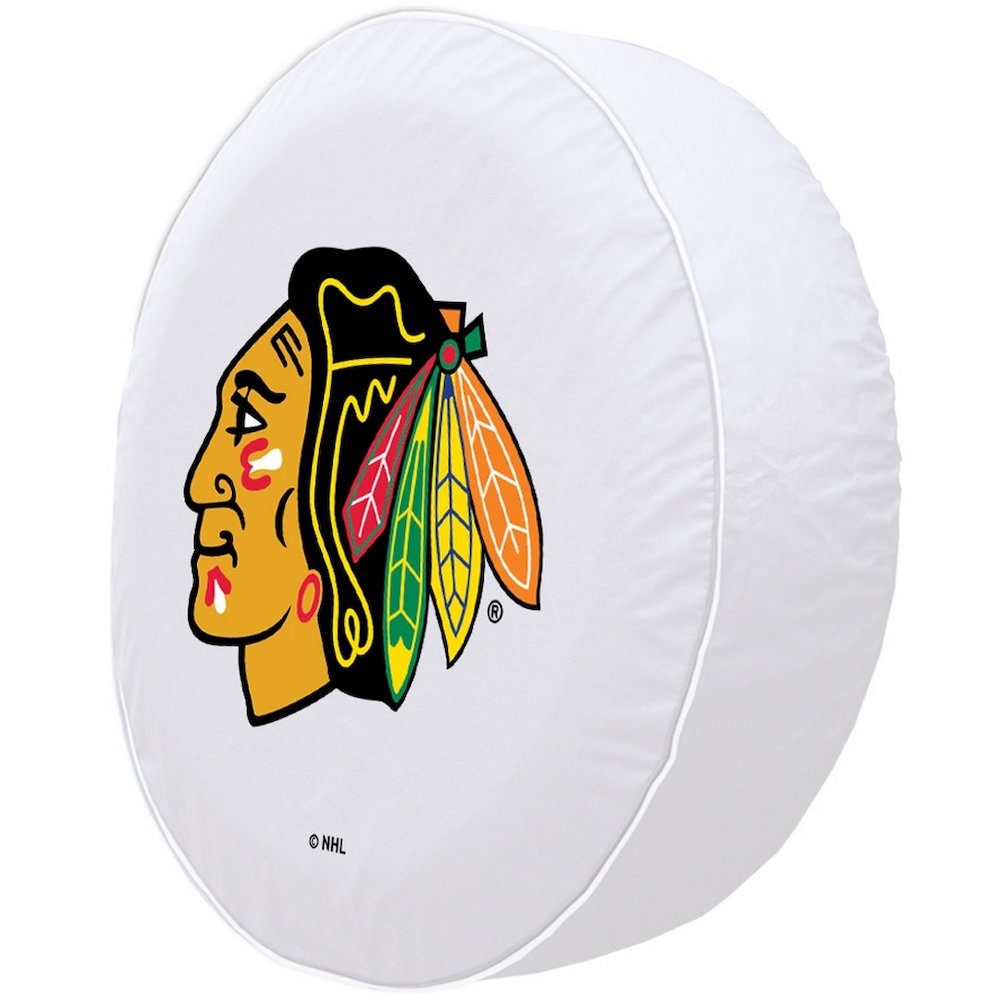 28 x 8 Chicago Blackhawks Tire Cover. Picture 2
