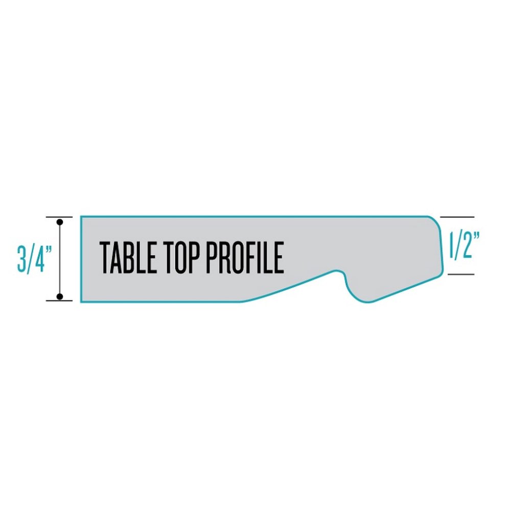 All-Season Table with 36" x 36" Square Black Marble Top with Umbrella Hole. Picture 3