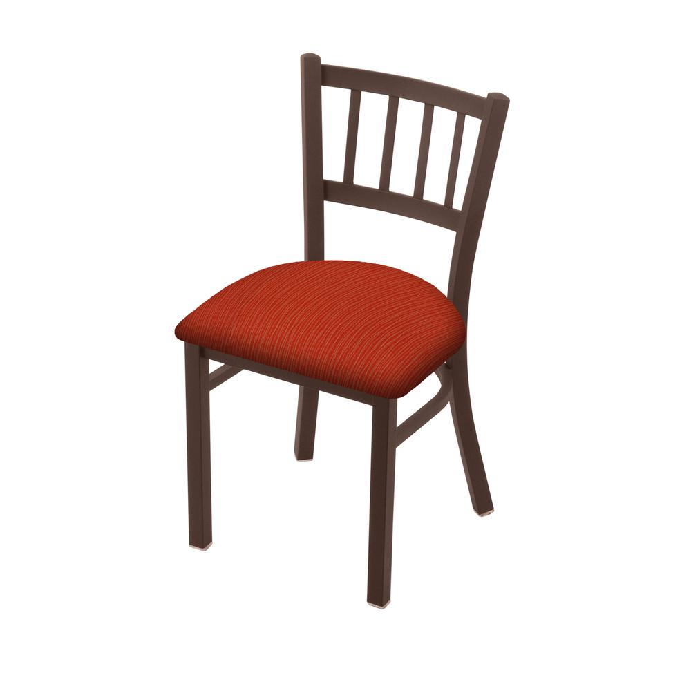 610 Contessa 18" Chair with Bronze Finish and Graph Poppy Seat. Picture 1