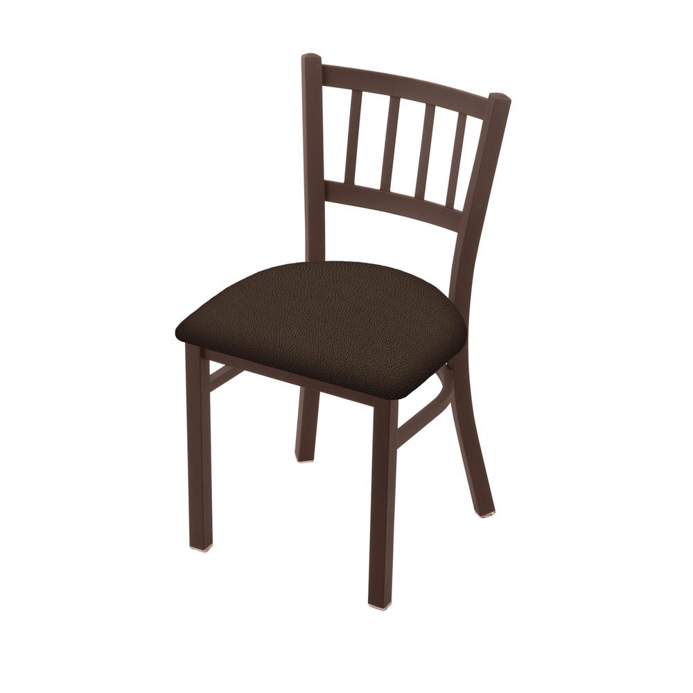 610 Contessa 18" Chair with Bronze Finish and Rein Coffee Seat. Picture 1