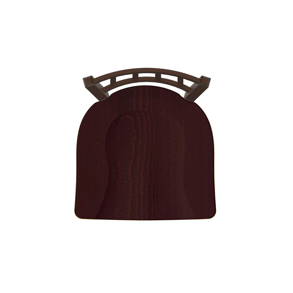 610 Contessa 18" Chair with Bronze Finish and Dark Cherry Maple Seat. Picture 2