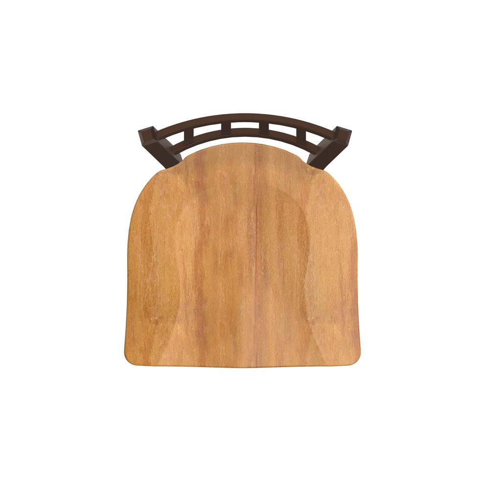 610 Contessa 18" Chair with Bronze Finish and Medium Maple Seat. Picture 2