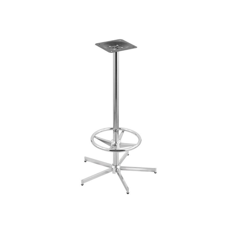 216 Chrome Bar Height Base with Foot Ring. Picture 1