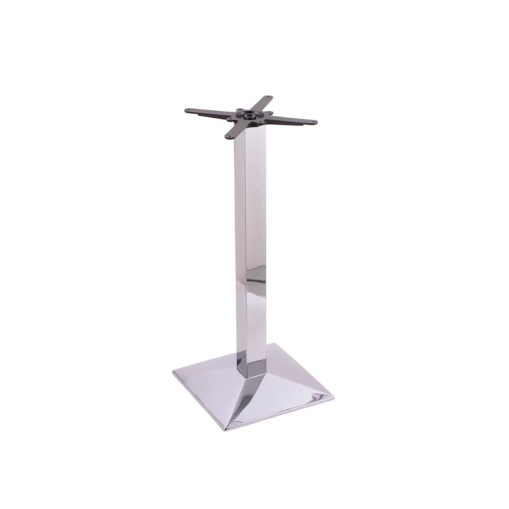 217 Chrome Cast Iron Counter Height Base with Square Foot. Picture 1