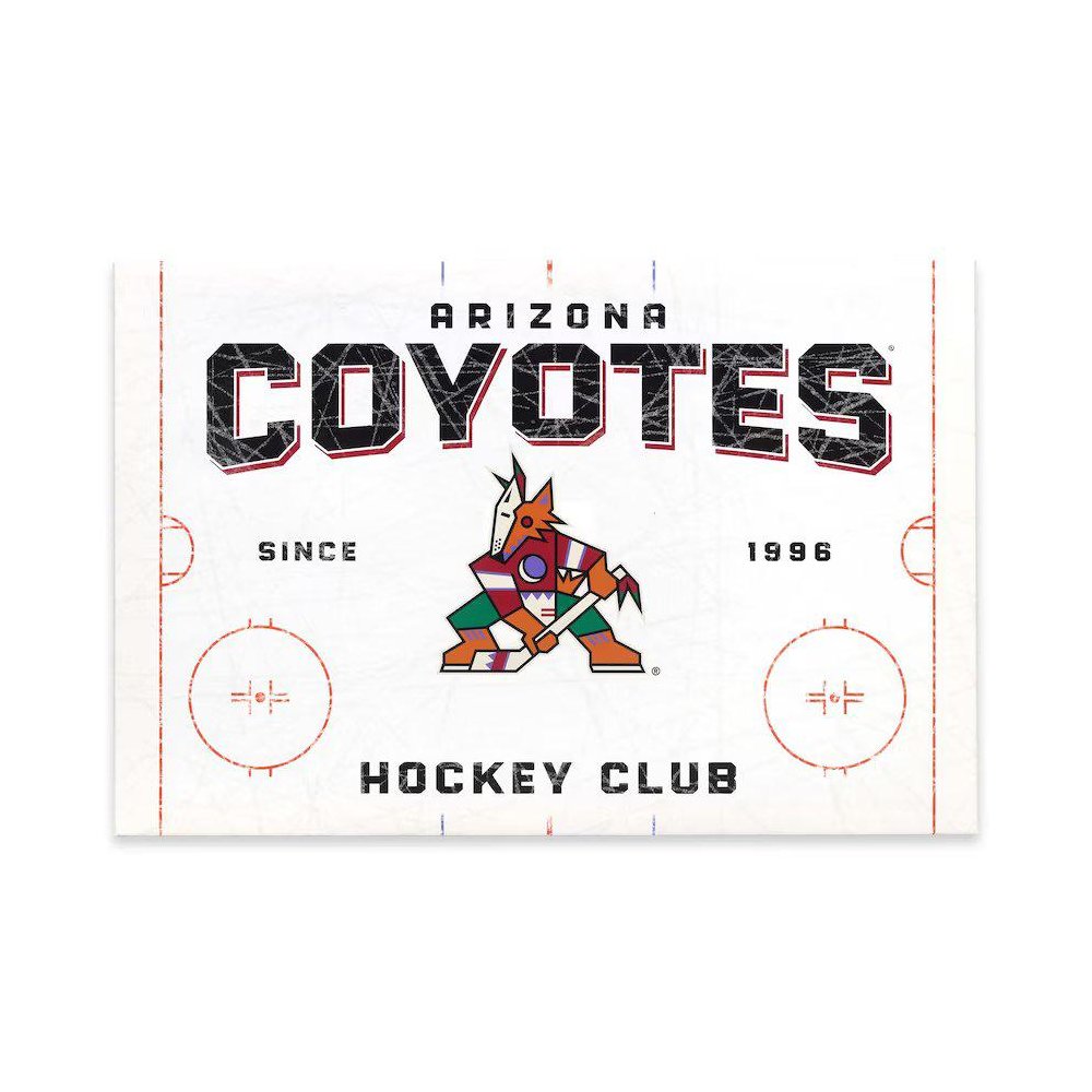 Arizona Coyotes 15" x 20" Canvas Wall Art. Picture 1