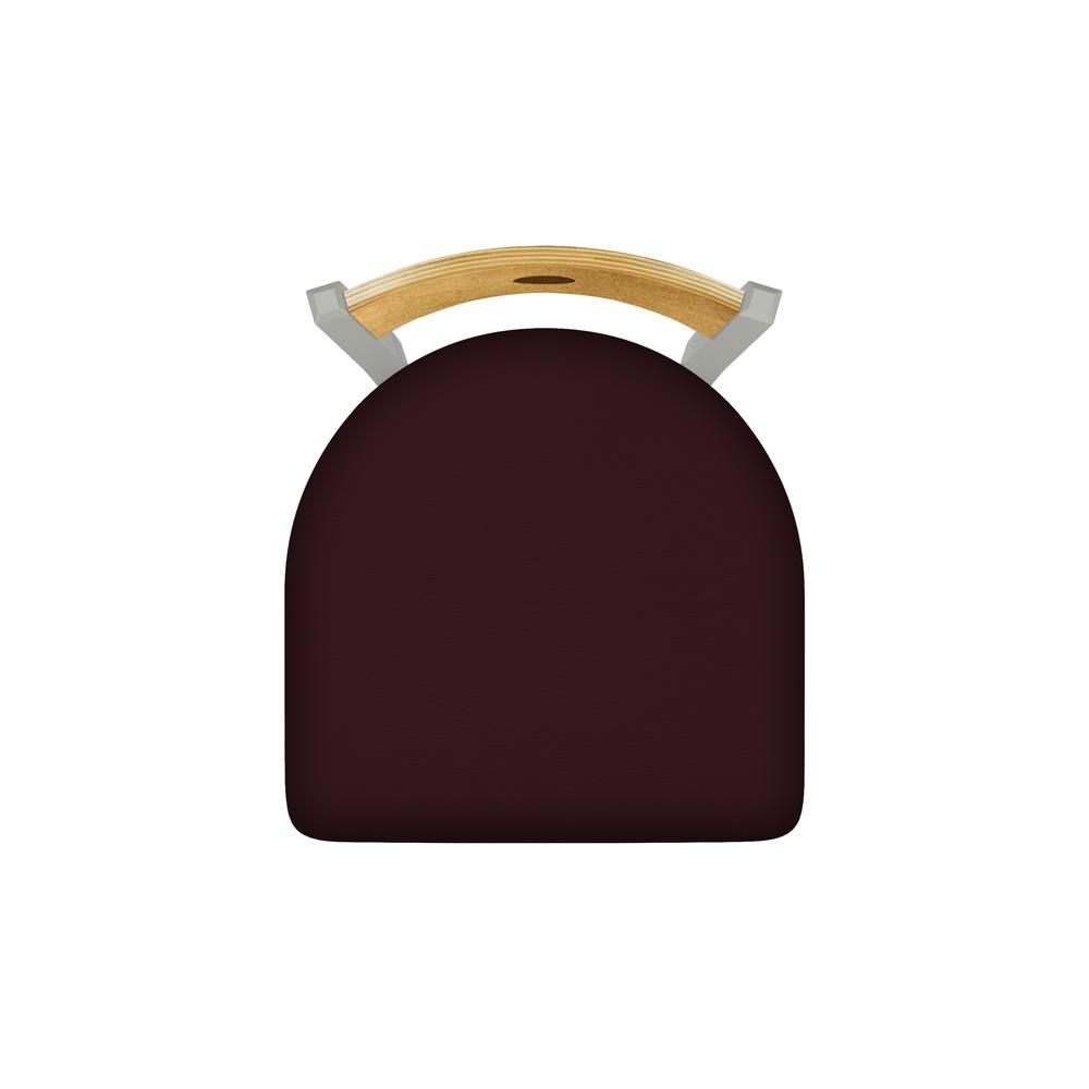 630 Voltaire 18" Chair with Anodized Nickel Finish, Medium Back, and Canter Bordeaux Seat. Picture 2