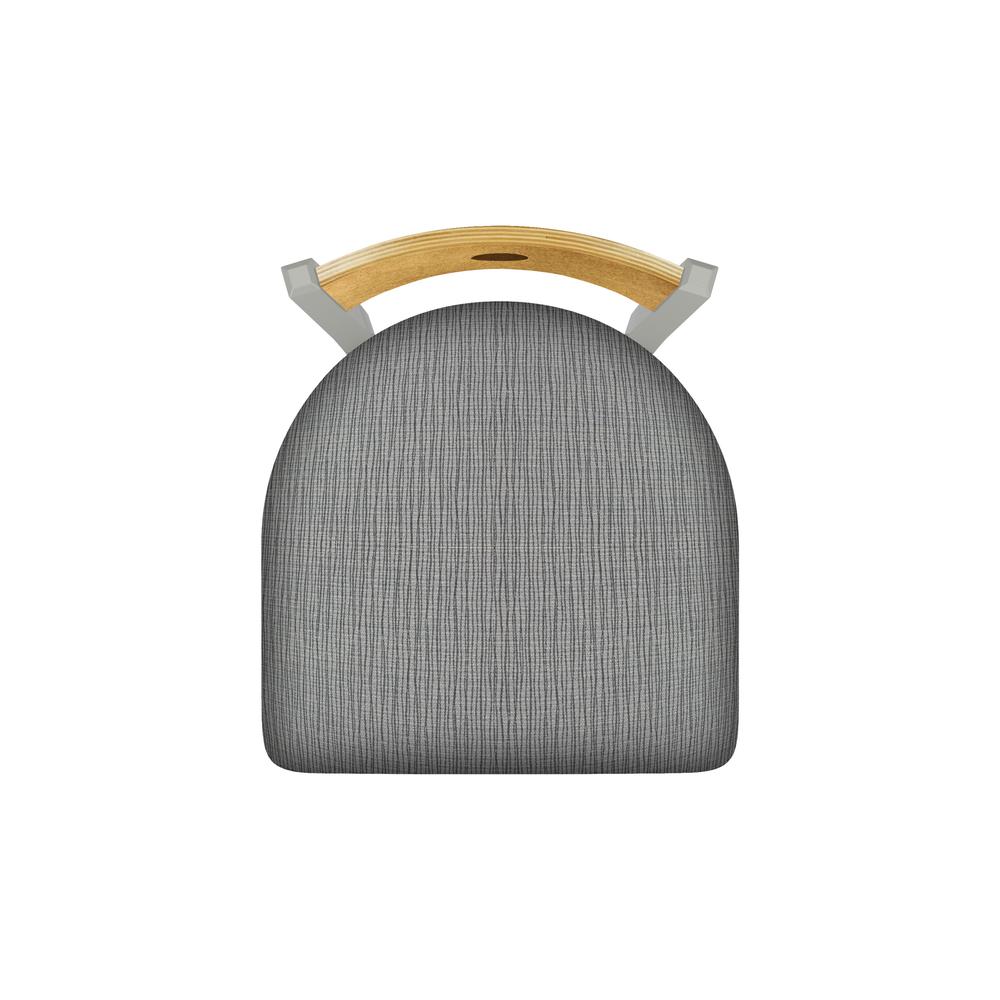 630 Voltaire 18" Chair with Anodized Nickel Finish, Medium Back, and Graph Alpine Seat. Picture 2