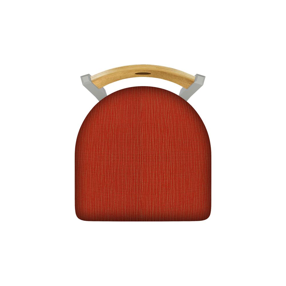 630 Voltaire 18" Chair with Anodized Nickel Finish, Medium Back, and Graph Poppy Seat. Picture 2