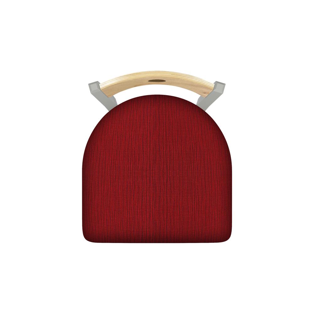 630 Voltaire 18" Chair with Anodized Nickel Finish, Natural Back, and Graph Ruby Seat. Picture 2