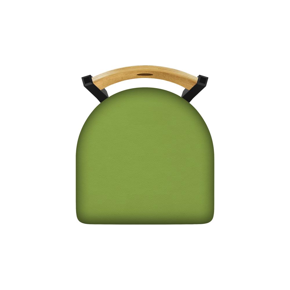 630 Voltaire 18" Chair with Black Wrinkle Finish, Medium Back, and Canter Kiwi Green Seat. Picture 2