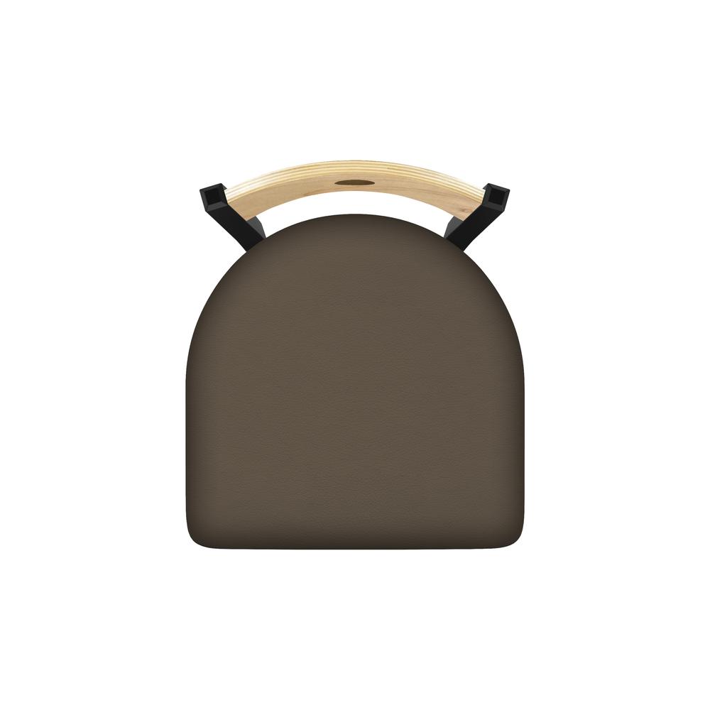 630 Voltaire 18" Chair with Black Wrinkle Finish, Natural Back, and Canter Earth Seat. Picture 2